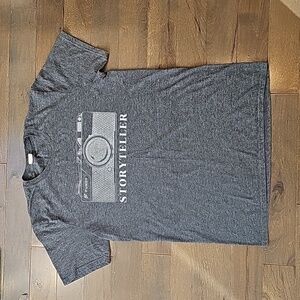 LAST CALL -Fundy Vintage Camera Storyteller Tee Shirt, Grey, Unisex Medium